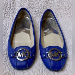Michael Kors Blue/Gold Flats